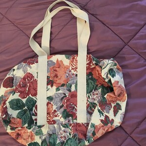 80's Floral duffle bag vintage retro