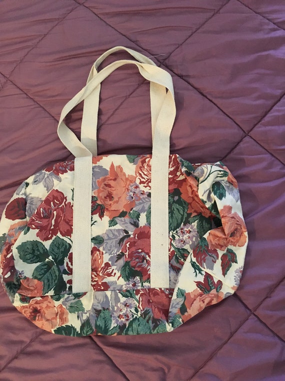 antique floral weekender bag – minnow