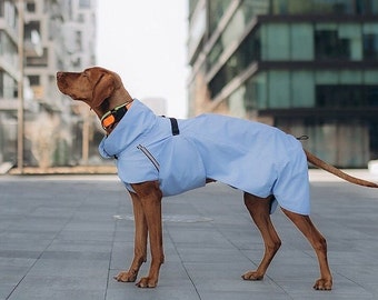 Comfortable and Stylish Waterproof Dog Raincoat - Large Dog Clothes - Rain Dog Jacket, Dog Rain Protection, Great Dane Coat, Membrane Fabric