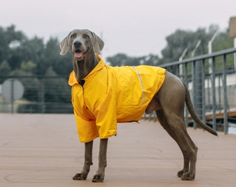 Waterproof & Windproof Dog Raincoat - Lightweight, Reflective, and Adjustable Rain Jacket for Dogs, Available in Various Sizes and Colors