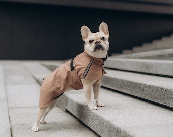 Waterproof Dog Raincoat with Reflectors - Comfortable and Stylish Dog Clothing - Frenchie Raincoat - Vizsla Clothes - Whippet Raincoat