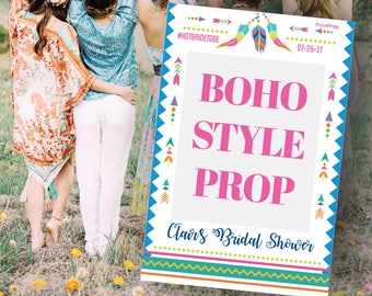 Bridal Shower Prop - Boho Style - Wedding Photo Prop - Bohemian - Photo Props - Social Media Prop  - Instagram Frame Prop