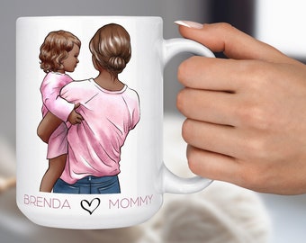 Personalized Mothers Day Gift, Girl Mama Gift, Mom of Daughter, Toddler Mom, Gift for Mom of Girl, 1 Girl, Custom Mama,Personalized Mom Mug