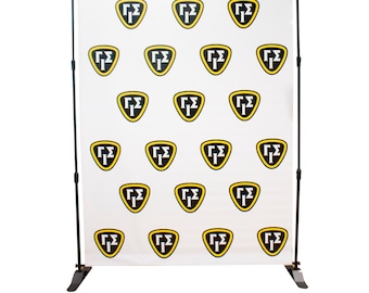 Custom step and repeat backdrop banner 5x8' with hardware - Photo Booth Red Carpet - Custom Backdrop - Banner Stand - Photo Booth Backdrop