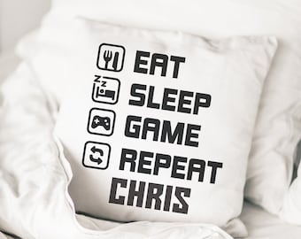 Personalized Gamer Pillowcase- Gaming Birthday Gift Pillow Case- Personalized Throw Pillow Covers- Gaming Lover Gift Pillow for Kids For Him