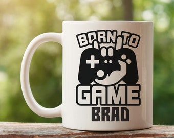 Personalized Gaming Mug Christmas Gifts- Gamer Mug Birthday Gift for Son Gamer Gift for Friend- Customized Mug For Him For Her- Born to Game