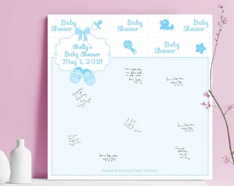 Baby Shower Sign in Board - Custom Sign In - Signature Board, Guest book sign or Guest book alternative for boys and girls parties