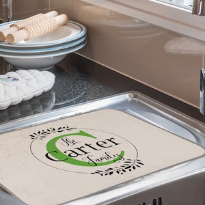 Personalized dish drying mat hotsell