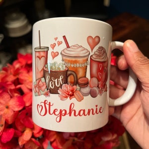Personalized Valentine Day Mug,Valentine Coffee Mug,Love Coffee Mug,Coffee Lover Mug,Galentine's Day Gift,Gift for Wife,Gift for Girlfriend image 2