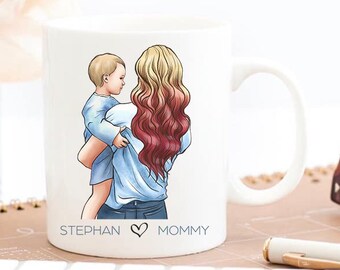 Personalized Mothers Day Gift, Boy Mama Gift, Mom of Son, Toddler Mom, Gift for Mom of Boy, 1 Son, Custom Mama, Personalized Mom Mug Gifts