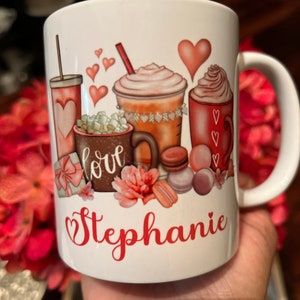 Personalized Valentine Day Mug,Valentine Coffee Mug,Love Coffee Mug,Coffee Lover Mug,Galentine's Day Gift,Gift for Wife,Gift for Girlfriend image 9