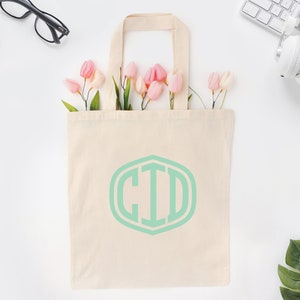 Personalized Tote Bag Gifts for Her Monogram Tote Bags Gift for Friend Initial Tote Bag Best Friend Gift Custom Tote Bag Market Tote image 1