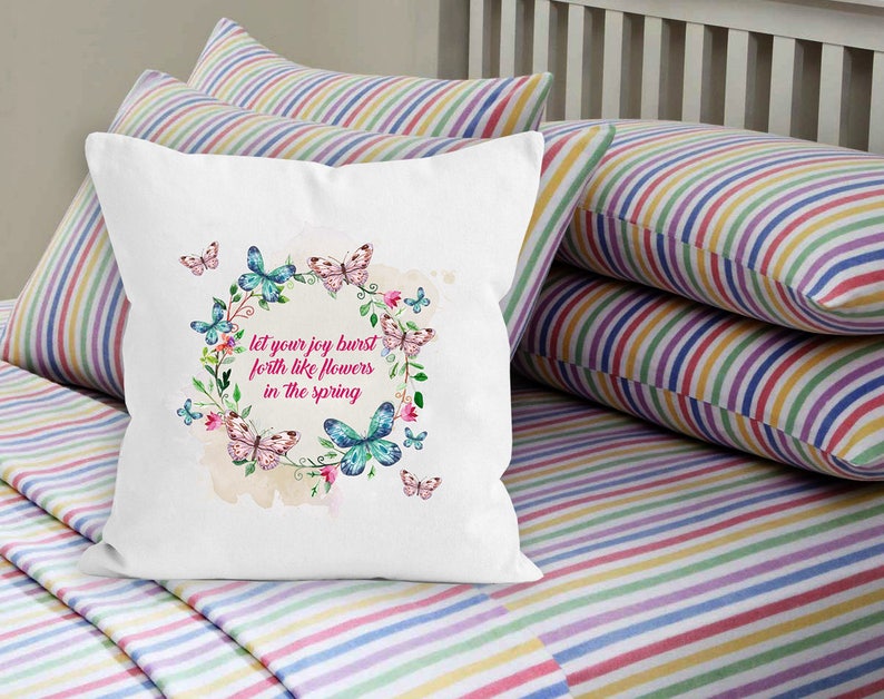 Floral Pillow Cases Throw Pillows Summer Quotes Flower Etsy