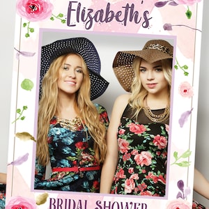 Photo Booth Frame, Bridal Shower Prop, Wedding Photo Prop, Floral Design, Bridal Shower Photo, Instagram Frame Prop, Bridal Shower Ideas