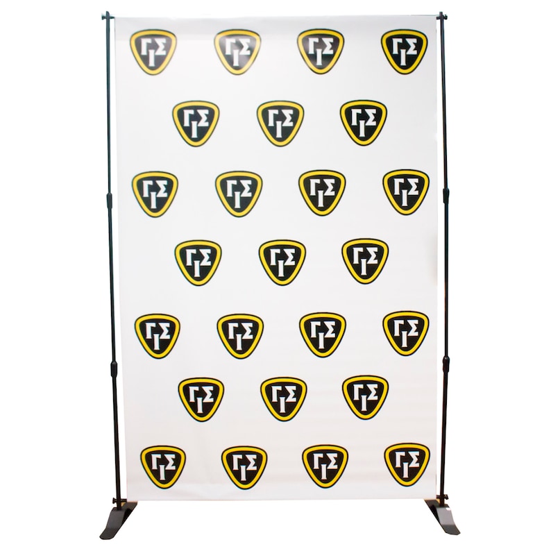 Custom step and repeat backdrop banner 5x8' with hardware Photo Booth Red Carpet Custom Backdrop Banner Stand Photo Booth Backdrop image 1