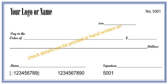 Giant Check Design Only Oversize Check 12x24 Etsy