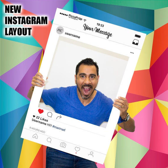 Instagram Frame Photo Booth Prop Fully Printed Customized For Any Events Cutout
