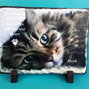 Cat Memorial Gift, Cat Sympathy Gift, Cat Remembrance Gift, Cat Loss Gift, Cat Memorial Stone, In Memory of Cat, Cat Passing Away Gift image 2