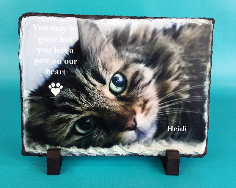 Cat Memorial Gift, Cat Sympathy Gift, Cat Remembrance Gift, Cat Loss Gift, Cat Memorial Stone, In Memory of Cat, Cat Passing Away Gift image 2