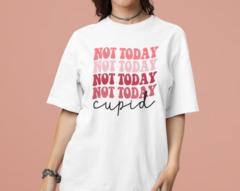 Vintage Vibes Valentines T-Shirt - Unique Gift for Her; Embrace Your Galentine's Independence! Cute Retro Cupid Slayer Valentines Tee