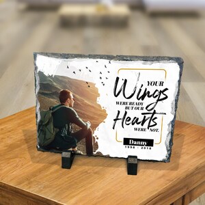 Memorial Slate, Memorial Gift, Memorial Plaque, Sympathy, Bereavement Gift, Photo Slate Plaque, Memorial Keepsake, Condolence, Grief Gift