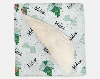 Couverture de Noël personnalisée pour la maison -Cadeau polaire de Noël pour elle -Cadeau de couverture pour grand-mère -Cadeaux de Noël pour maman fille