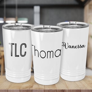 Personalized Pint Tumbler, Custom Pint Glass, 16 oz Insulated Stainless Steel Tumbler w/Lid, Gift for Dad, Gift for Him, Groomsmen Gift,Beer