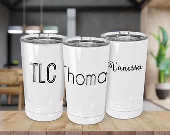 Personalized Pint Tumbler, Custom Pint Glass, 16 oz Insulated Stainless Steel Tumbler w/Lid, Gift for Dad, Gift for Him, Groomsmen Gift,Beer