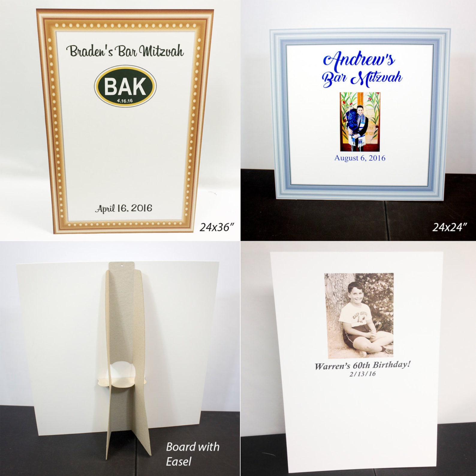 Bar Mitzvah Custom Sign in Board Frame Bat Mitzvah Signature Etsy