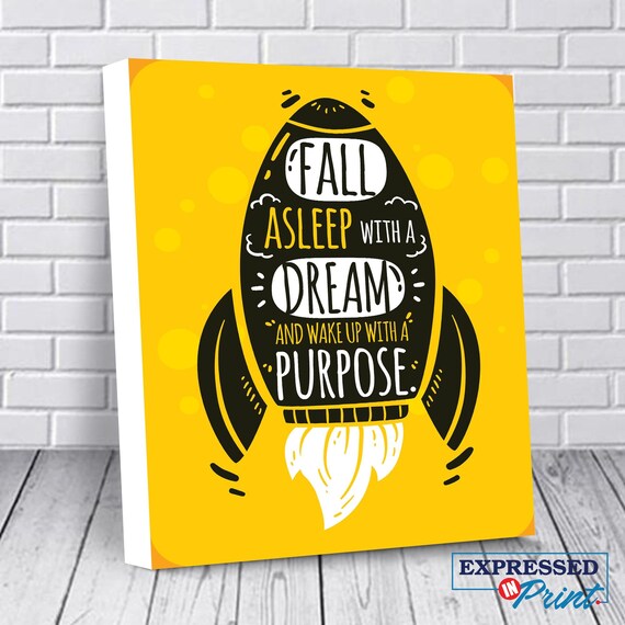 Modern Wall Art Teen Boy Gift Office Wall Art Wall Decor Canvas Wall Art Bestfriend Gift Fall Asleep With A Dream By Expressed In Prints Catch My Party