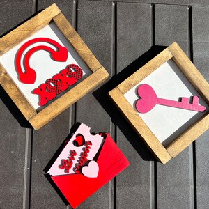 BUNDLE // Valentine's Day Tier Tray Decor, Valentine's Day Signs, Tier Tray Decor, Valentine's Day Tiered Tray Decorations, Valentine Signs