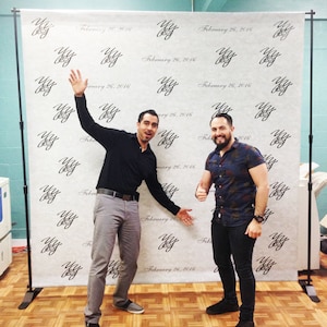 Custom step and repeat backdrop banner 8x8&#39; with hardware - Photo Booth Red Carpet - Custom Backdrop - Banner Stand - Photo Booth Backdrop