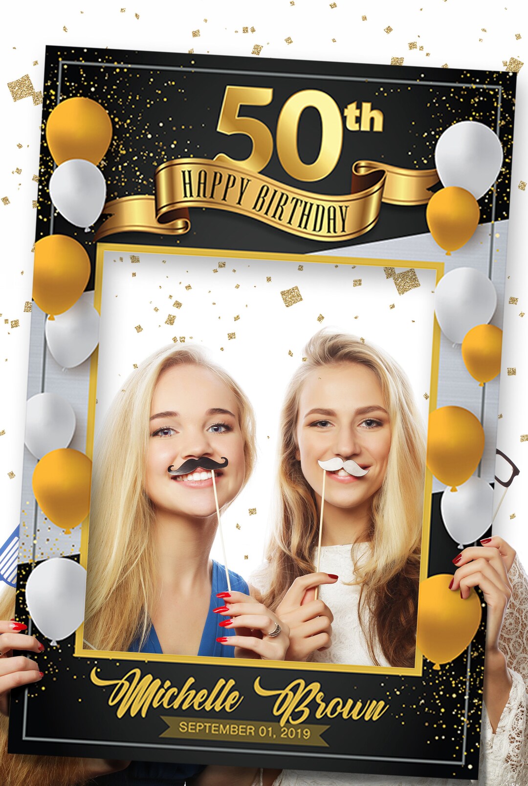 Birthday Decoration, Photo Booth Frame, Instagram Frame Prop, Custom