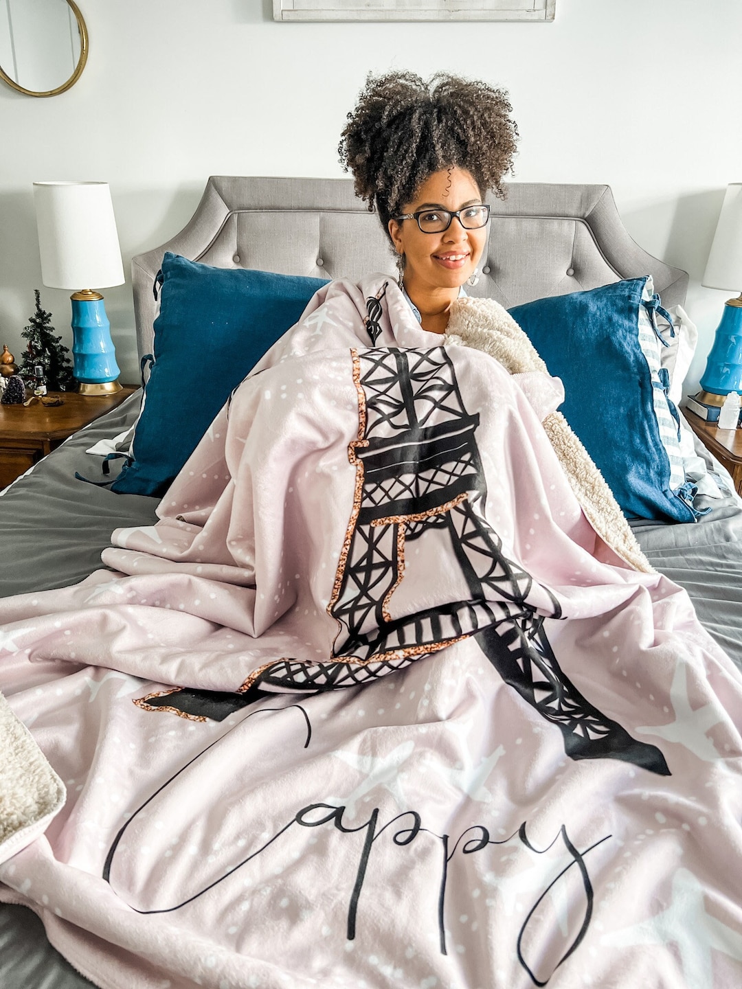 Personalized Eiffel Tower Blanket, Paris Blanket, Custom Paris Throw ...