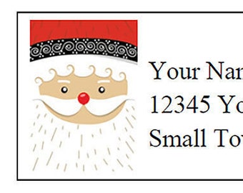 santa address label etsy