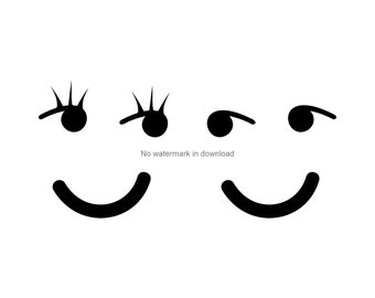 Download Smiling Face Cutting Etsy