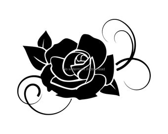Download Free Rose Svg Rose Clipart Rose Clip Art Rose Silhouette Rose Svg Etsy SVG Cut Files