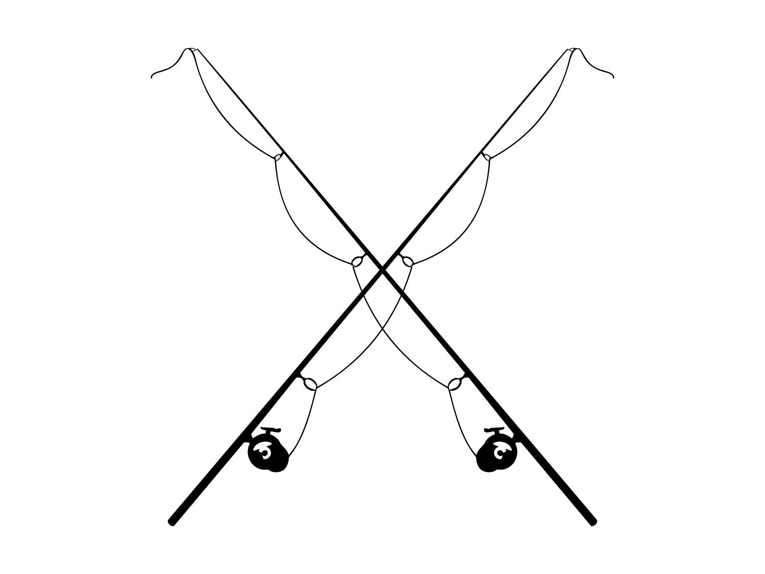 Fishing Rods Svg, Fishing Pole Svg, Fishing Clipart, Cut File Dxf