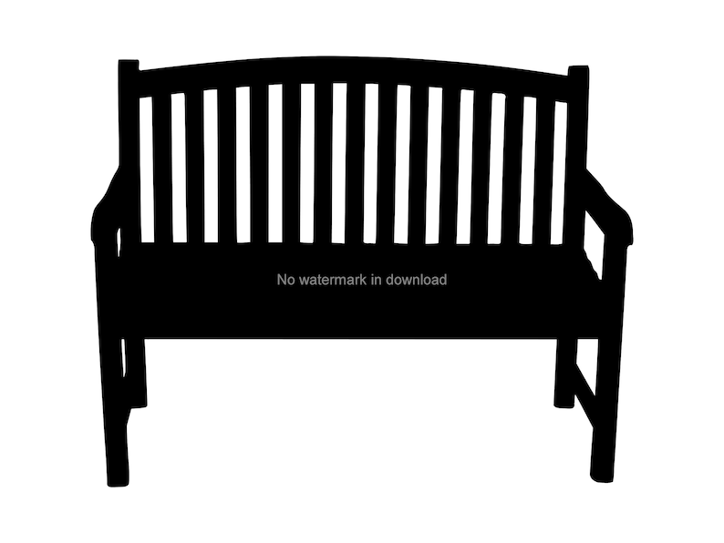 Bench Seat Dxf Cut File Bench Seat Printable Clipart Bench Seat Iron On Svg Bench Seat Cutting File