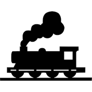 Train Svg Train Clipart Svg File Silhouette, Files For Cutting Silhouette Cameo Choo Choo Train Dxf Vector Cut File Kids Room Decor Png