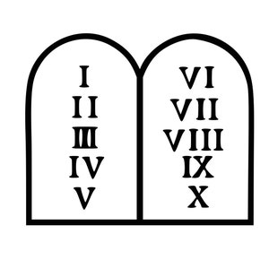 Zehn Gebote SVG: Bibel Clipart, Schnittdatei (Digitaler Download)