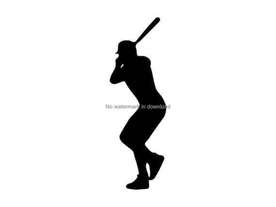 Download Baseball Batter Svg Cutting File Baseball Batter Vector Etsy