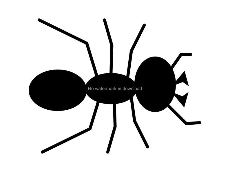 Ant Cut Files Ant Printable Svg Image Ant Laser Svg Ant Png Clip Art Image Ant Vector Image Ant Dxf File Ant Printable Clipart
