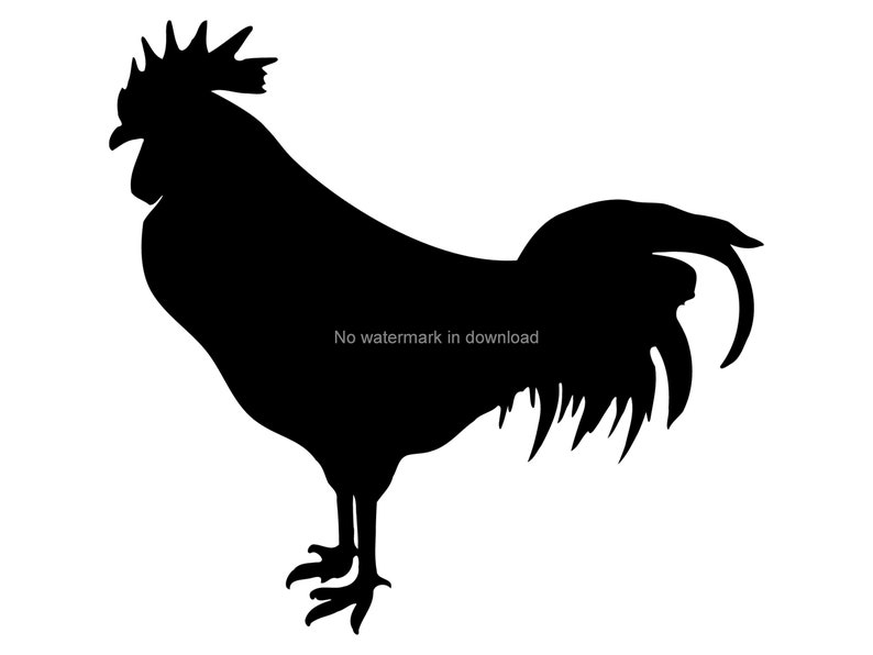 Download Rooster Clipart Image Rooster Silhouette Cut File Rooster Svg File Rooster Download Rooster Silhouette Svg Rooster Cutting Image Clip Art Art Collectibles