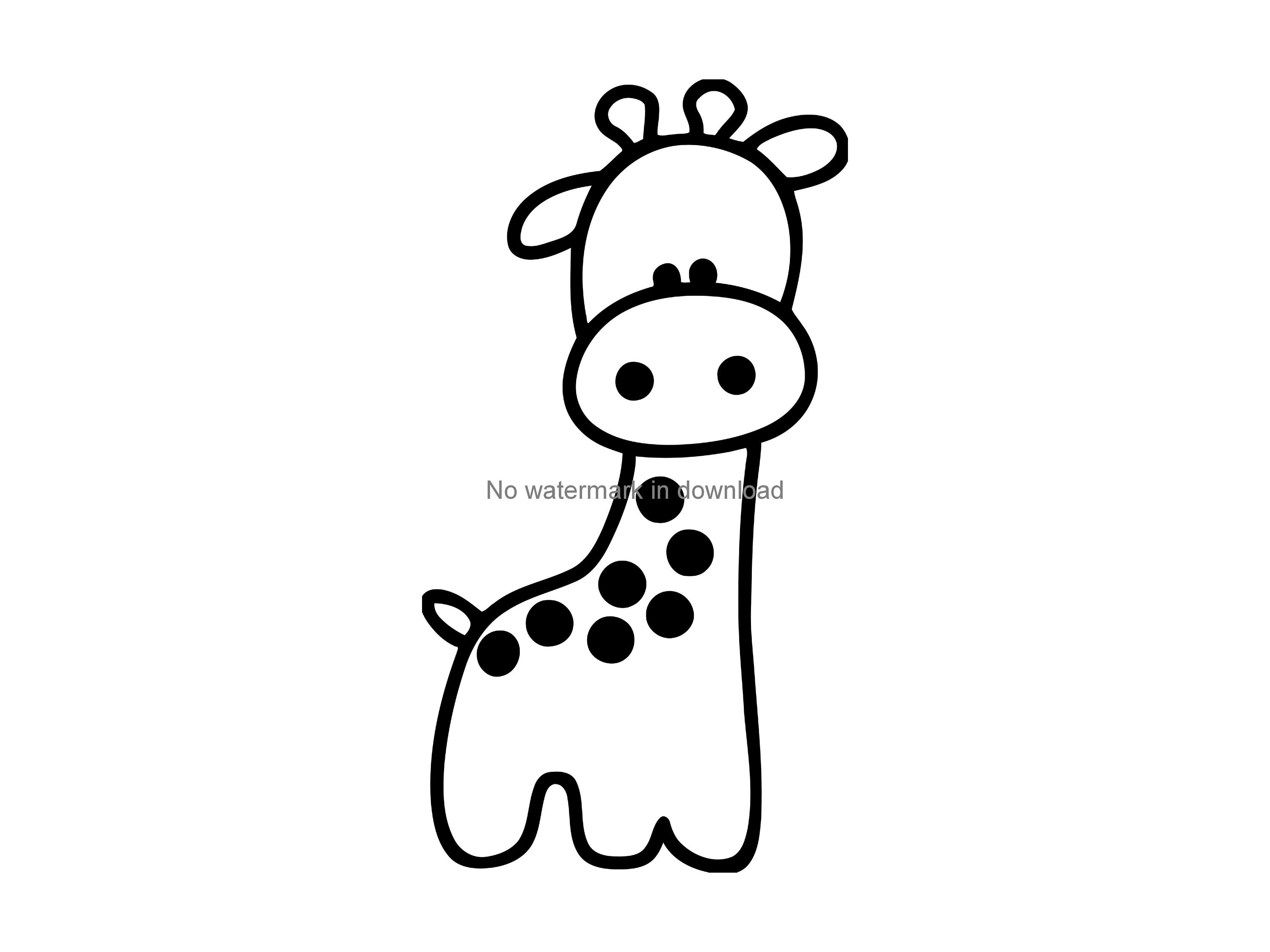 Giraffe Outline SVG