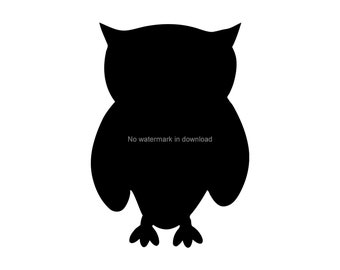 Image SVG hibou : fichier de découpe clipart (téléchargement numérique)