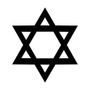 Star of David Svg Star Svg Ebraismo Silhouette Cutting File Clipart Svg Dxf Png Art Cnc Laser Cut File Tshirt Vector Clip Art