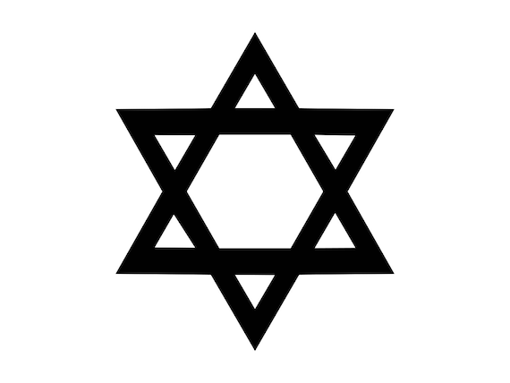 Star of David SVG: Judaism Silhouette Cut File (Digital Download)