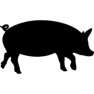 Pig Svg Pig Silhouette Svg Pig Cutting File Animal Clipart Svg Pig Dxf Png Farm Art Cnc Laser Pig Cut File Tshirt Pig Vector Animal Clip Art