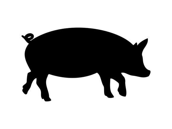 Download Pig Svg Pig Silhouette Svg Pig Cutting File Animal Clipart Svg Etsy